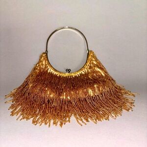 Gold Fringe Evening Bag